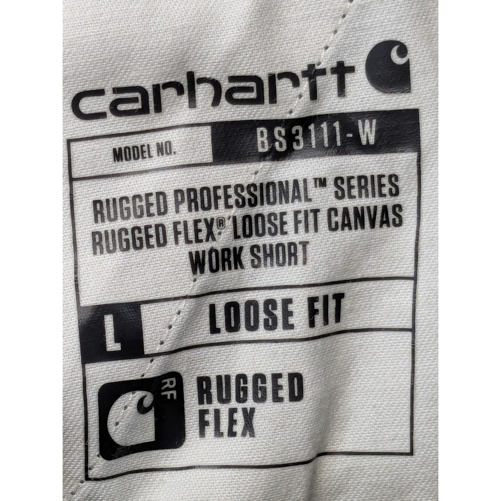 Carhartt Rugged Professional Flex Loose Fit Canvas Work Shorts Gray BS3111 - Picture 10 of 14